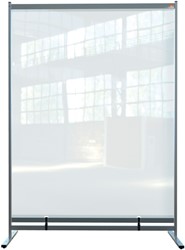 Vloerscheidingspaneel Nobo vrijstaand doorzichtig PVC 148x206cm