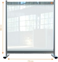 Bureauscherm Nobo doorzichtig PVC 77x86cm-1
