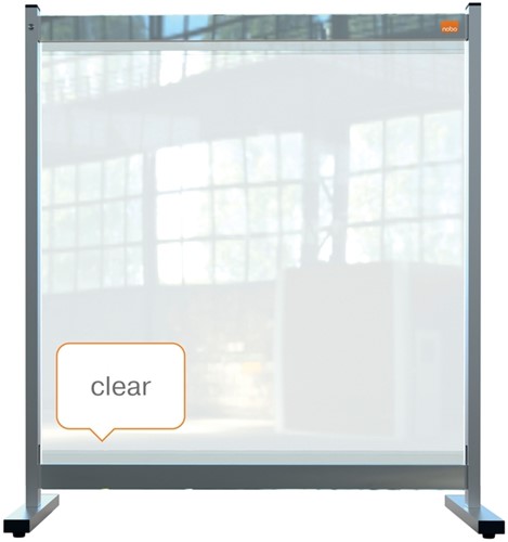 Bureauscherm Nobo doorzichtig PVC 77x86cm-3