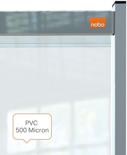 Bureauscherm Nobo doorzichtig PVC 77x86cm-6