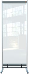 Vloerscheidingspaneel Nobo vrijstaand doorzichtig PVC 78x206cm