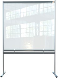 Scheidingswand Nobo vrijstaand doorzichtig PVC 148x206cm