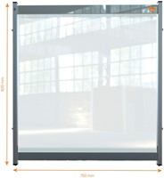 Bureauscherm Nobo modulair doorzichtig PVC 75x82cm-3