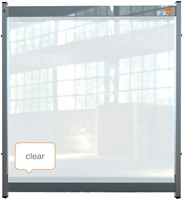 Bureauscherm Nobo modulair doorzichtig PVC 75x82cm-5