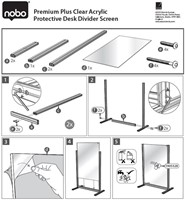 Scheidingswand uitbreidingspaneel Nobo Modulair transparant acryl 120x180cm-3