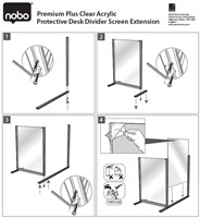 Scheidingswand uitbreidingspaneel Nobo Modulair transparant acryl 120x180cm-1