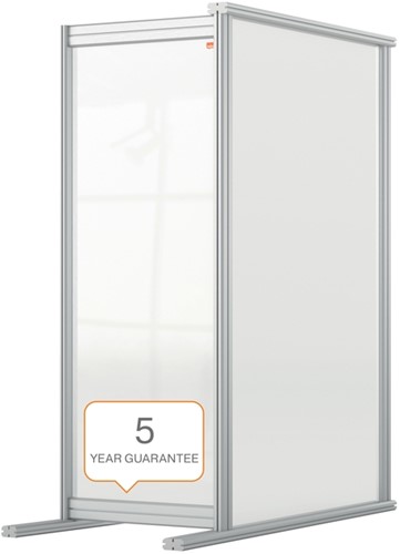Bureauscherm uitbreidingspaneel Nobo Modulair transparant acryl 40x100cm-1