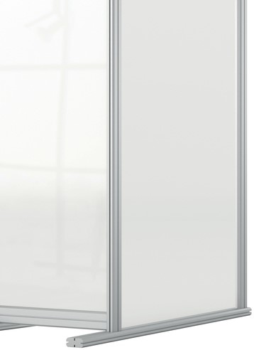 Bureauscherm uitbreidingspaneel Nobo Modulair transparant acryl 40x100cm-3