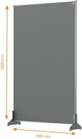 Bureauscherm Nobo Impression Pro vilt 60x100cm-4
