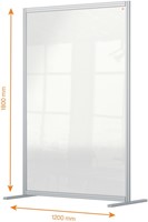 Scheidingswand Nobo Modulaire transparant acryl 120x180cm-2