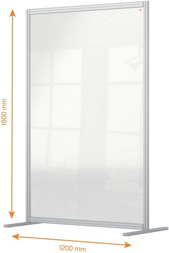 Scheidingswand Nobo Modulaire transparant acryl 120x180cm-2