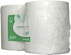 Toiletpapier Euro Products P4 jumbo groot recycled 2-laags 380m wit 240238