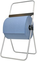 Poetspapierdispenser Euro Products V1 vloerstandaard zilver 438300-2