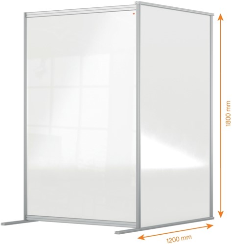 Scheidingswand uitbreidingspaneel Nobo Modulair transparant acryl 120x180cm-2