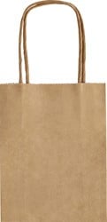 Tas met handvat Folia kraftpapier 125gr 12x15x5.5cm 20 stuks naturel
