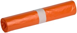 Afvalzak Powersterko HDPE T23 58x100cm 70L oranje rol à 25 stuks