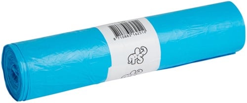 Afvalzak Powersterko HDPE T23 58x100cm 70L blauw rol à 25 stuks