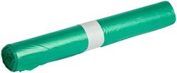 Afvalzak Powersterko HDPE T23 58x100cm 70L groen rol à 25 stuks