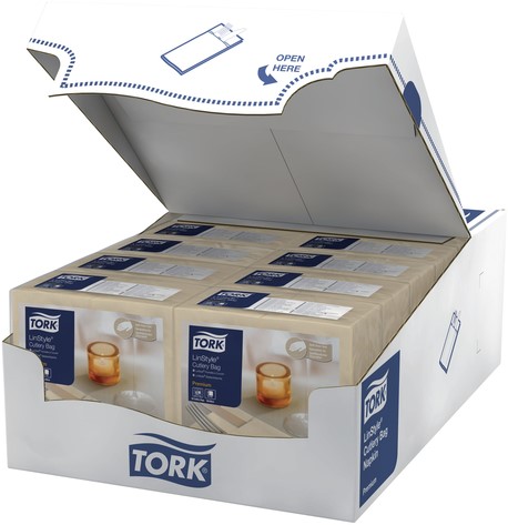 Pochette Tork Linstyle Premium 1-laags 390x390mm crème 509601-1