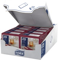Pochette Tork Linstyle Premium 1-laags 390x390mm bordeauxrood 509603-1