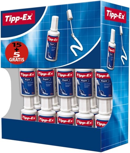 Correctievloeistof Tipp-ex Rapid foam 20ml valuepack à 15+5 gratis