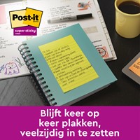 Memoblok Post-it 8645 Super Sticky 203x153mm assorti 6 stuks-1