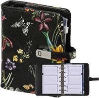 Organizer Kalpa Pocket inclusief agenda 2026-2027 7dagen/2pagina's bloemenzee zwart