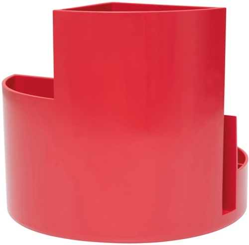 Pennenkoker MAULroundbox Blauwe Engel recycled 6 vaks rood-2