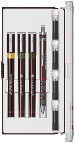 Tekenset rOtring Isograph Junior 4-delig