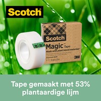 Plakband Scotch Magic 810 19mmx33m transparant 14 rollen + plakbandhouder zwart-1
