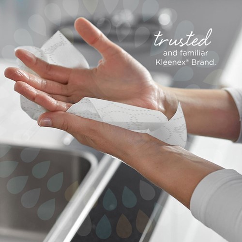 Handdoek Kleenex Ultra i-vouw 3-laags 215x318mm 15x96 vel wit 6710-4