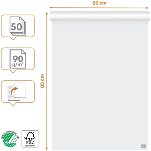 Flipover Nobo premium 60x85cm dubbelzijdig rol 50 vel-5