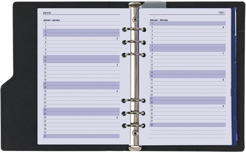 Organizer Kalpa Clipbook A5 inclusief agenda 2026-2027 7dagen/2pagina's nerf zwart-2