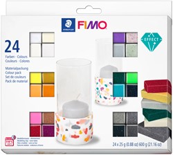 Klei Fimo  effect colour pak à 24 kleuren
