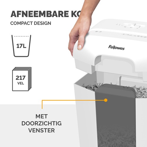 Papiervernietiger Fellowes Powershred LX50 snippers 4x37mm wit-2