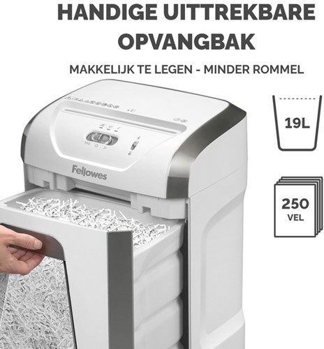 Papiervernietiger Fellowes Powershred 15C snippers 4x40mm wit-2