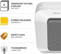 Papiervernietiger Fellowes Powershred LX25 snippers 4x37mm wit-2