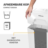 Papiervernietiger Fellowes Powershred LX25 snippers 4x37mm wit-3