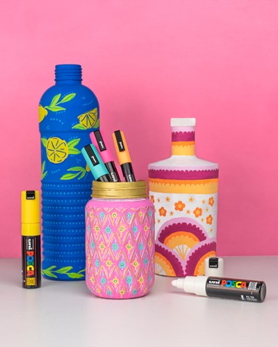 Verfstift Posca PC8K breed schuin assorti set à 8 stuks-6