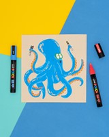 Verfstift Posca PC8K breed schuin assorti set à 8 stuks-1