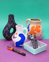 Verfstift Posca PC8K breed schuin fluor rood-7