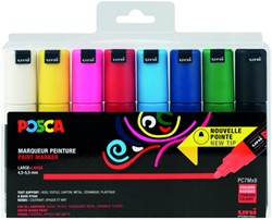 Verfstift Posca PC7M breed assorti set à 8 stuks