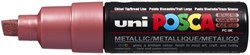 Verfstift Posca PC8K breed schuin metallic rood