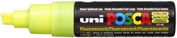 Verfstift Posca PC8K breed schuin fluor geel