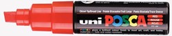 Verfstift Posca PC8K breed schuin rood