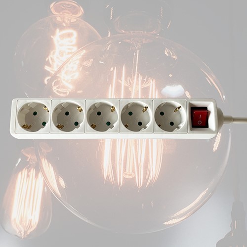 Stekkerdoos BRASQ  5 voudig 3 meter wit-3