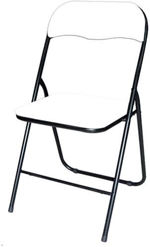 Klapstoel BRASQ FC100 Wit-zwart