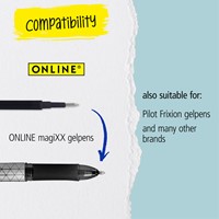 Gelschrijvervulling Online Magixx 0.7mm groen blister à 3 stuks-3