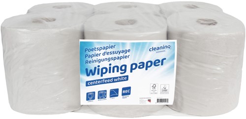 Poetspapier Cleaninq midi 1-laags 19cmx270m wit