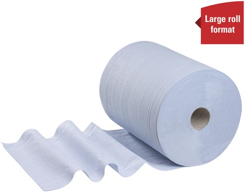 Poetsrol WypAll L20 2-laags 325mmx190m 500 vel blauw 7301-3